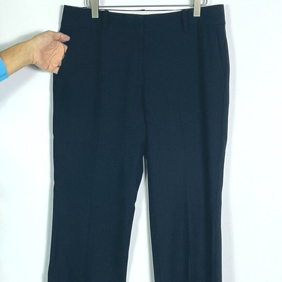 Ann Taylor Seasonless Stretch Navy Blue Dress Pants, Flat Front, size 8, Pockets - Picture 2 of 11